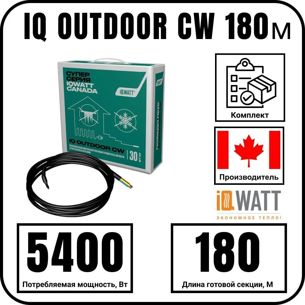 IQ OUTDOOR CW 180м нагревательная секция