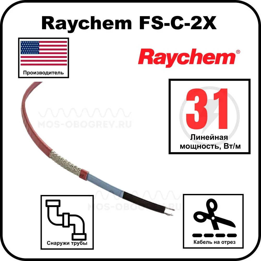 Raychem FS-C-2X Саморегулирующийся греющий кабель