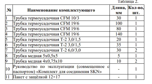 Комплект для соединения SKN Mos-Obogrev.ru