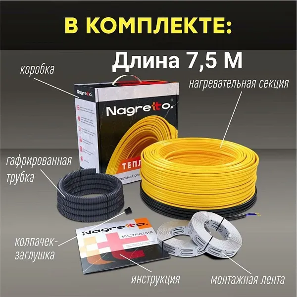 Нагревательная секция Nagretto NGS-150-7.5 Mos-Obogrev.ru