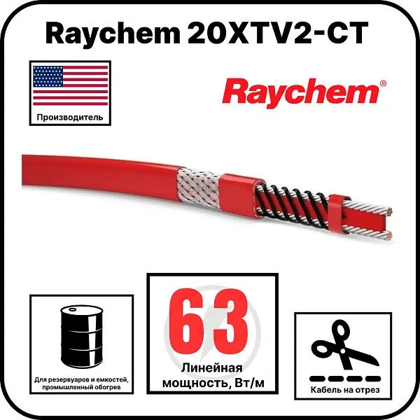 Raychem 20XTV2-CT Саморегулируемый греющий кабель Mos-Obogrev.ru