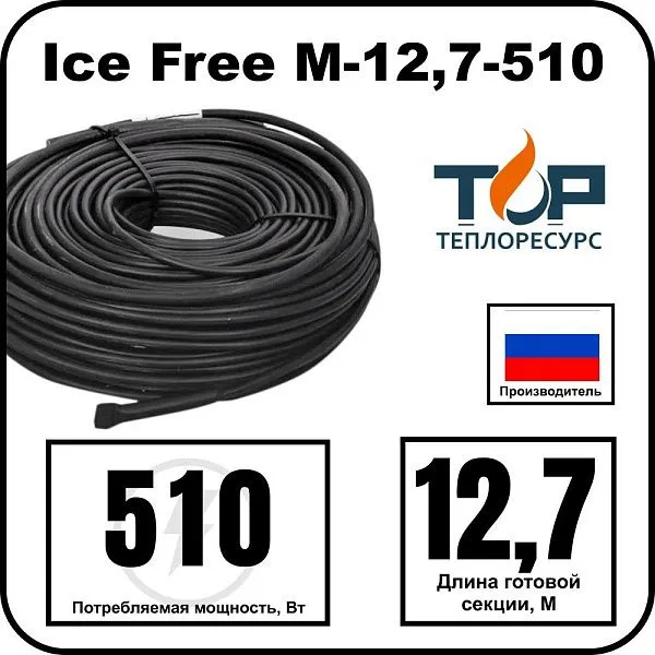 Ice Free M-12,7-510 двухжильная нагревательная секция Mos-Obogrev.ru