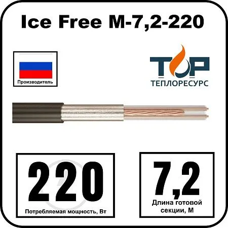 Ice Free М-7,2-220 двухжильная нагревательная секция Mos-Obogrev.ru