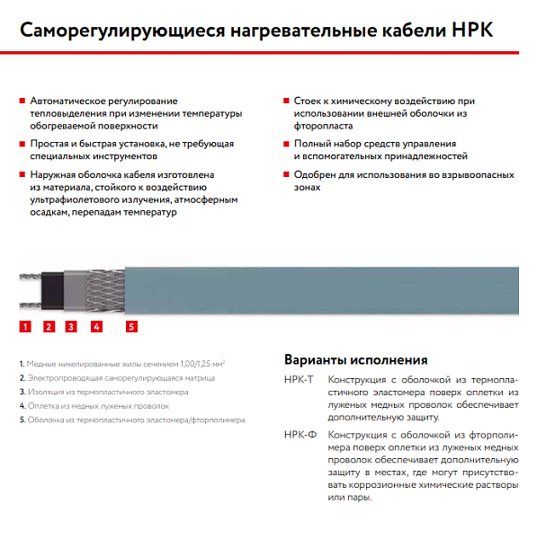 10НРК-Т-2 Саморегулирующийся нагревательный кабель фото интернет магазина Mos-Obogrev.ru