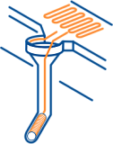 Греющий кабель для водостока и желоба