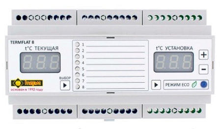 Многоканальный программируемый терморегулятор TermFlat 8 фото интернет магазина Mos-Obogrev.ru